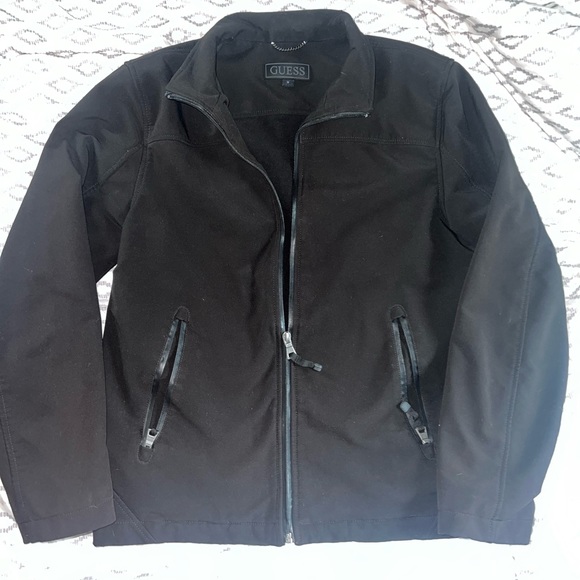 Guess Men's Size Small Softshell Jacket Black Nylon_Size M - Picture 3 of 4